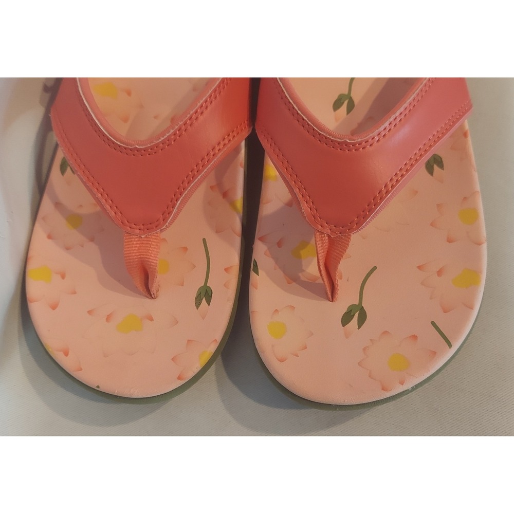 Spenco Womens Pink Floral Yumi Blume Orthotic Thong Sandals Flip Flops Size 8 - Picture 2 of 10